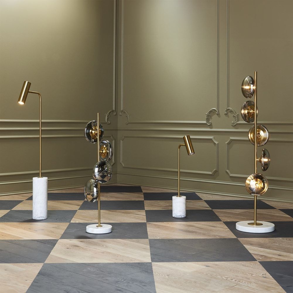 Stellar Floor Lamp-Smoke/Brass