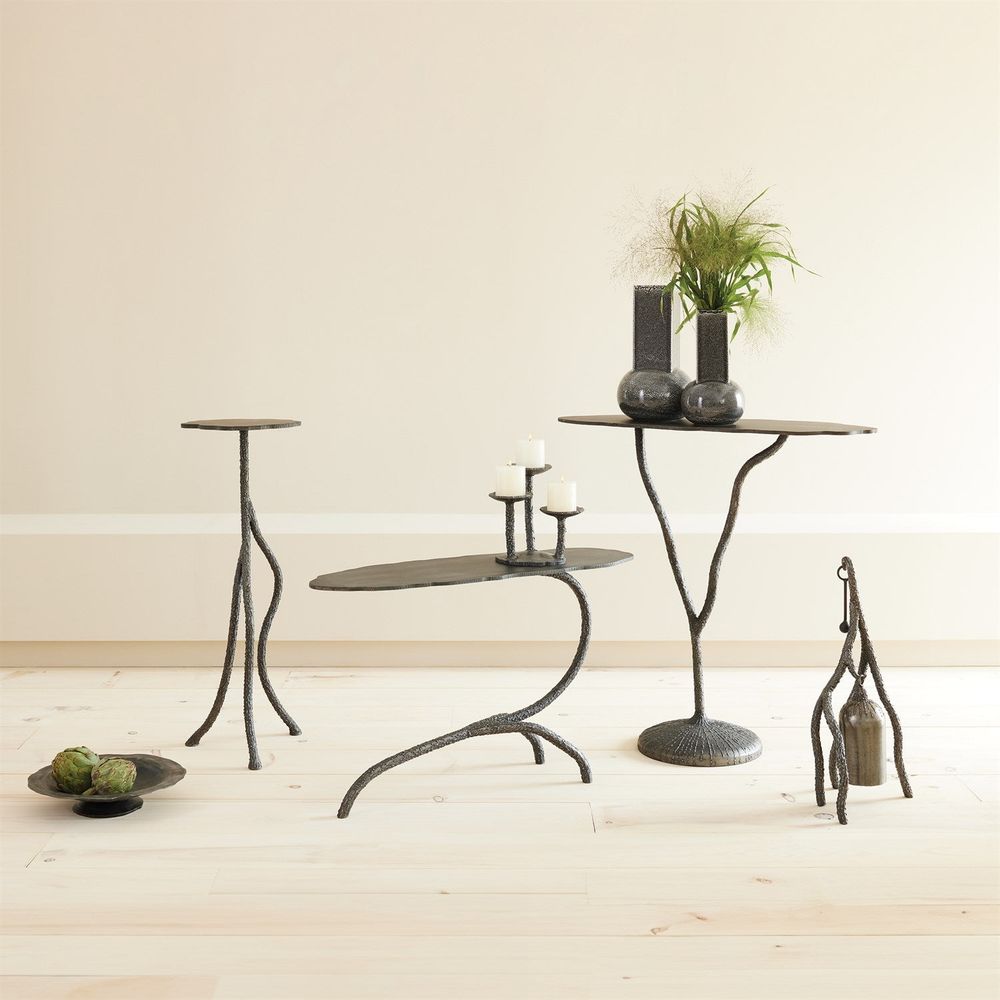 Pedestals Forest Blossom Pedestal-Natural Iron