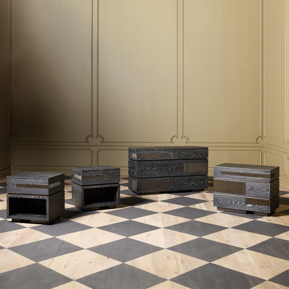 Dressers & Chests Brazil Chest-Black Cerused Oak