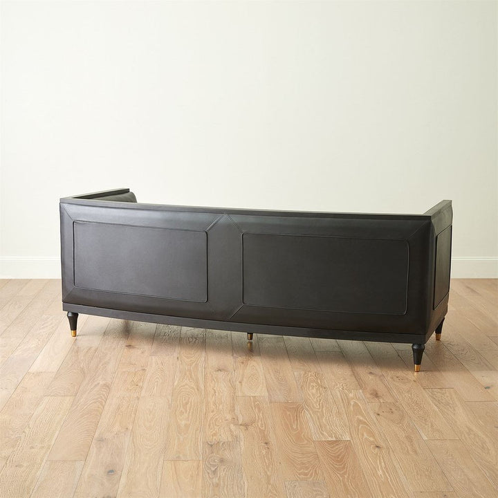 Arc Sofa-Black Leather