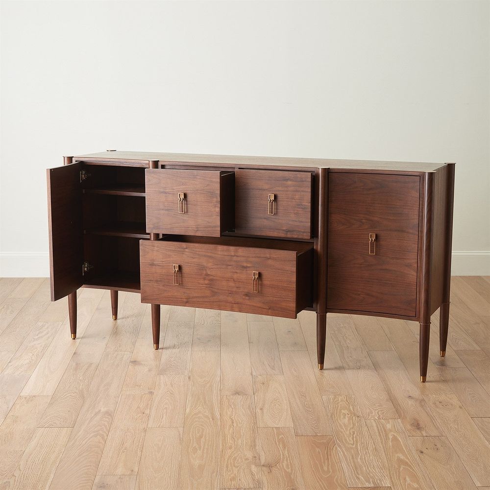 Triple Curve Cabinet-Walnut
