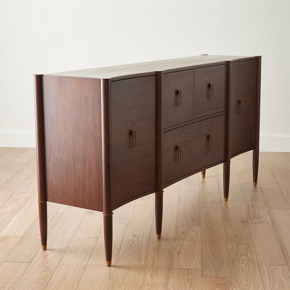 Triple Curve Cabinet-Walnut