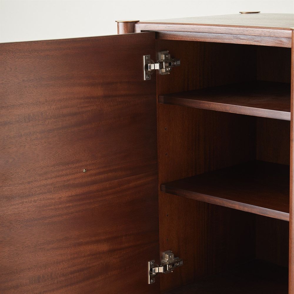 Triple Curve Cabinet-Walnut