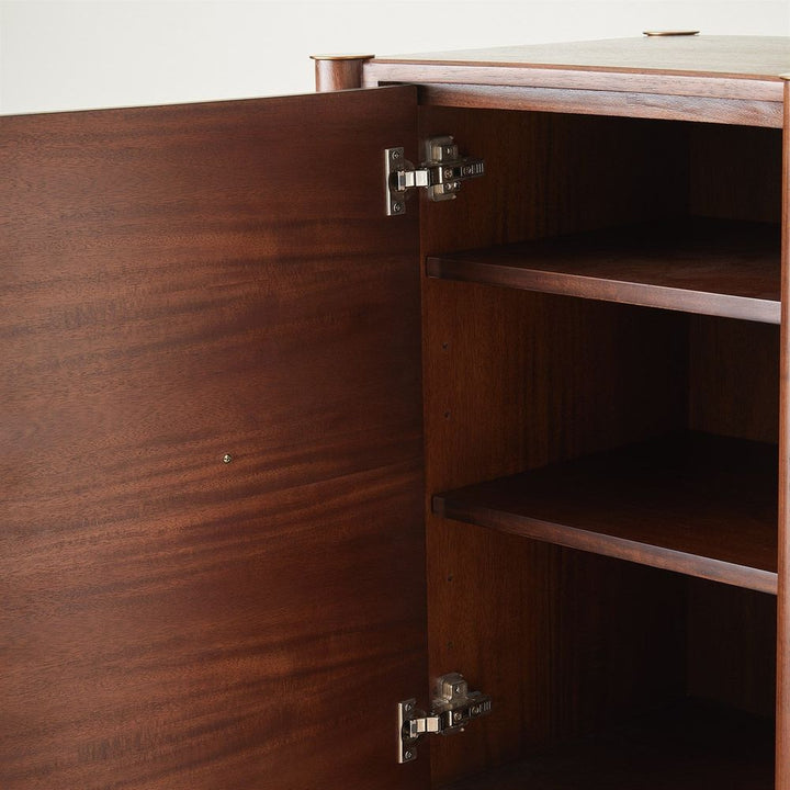 Triple Curve Cabinet-Walnut