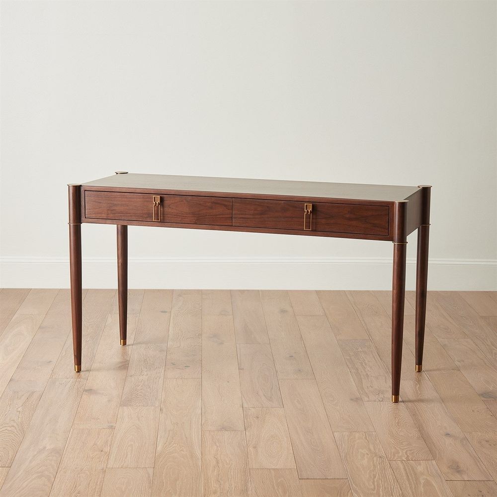 Desks Triple Curve Desk - Walnut