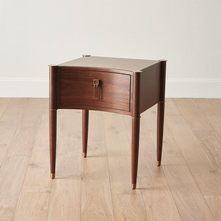 Triple Curve Side Table-Walnut