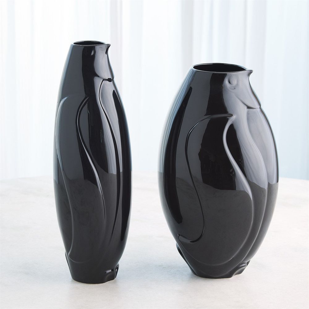 Vases Penguin Vase-Black-Wide