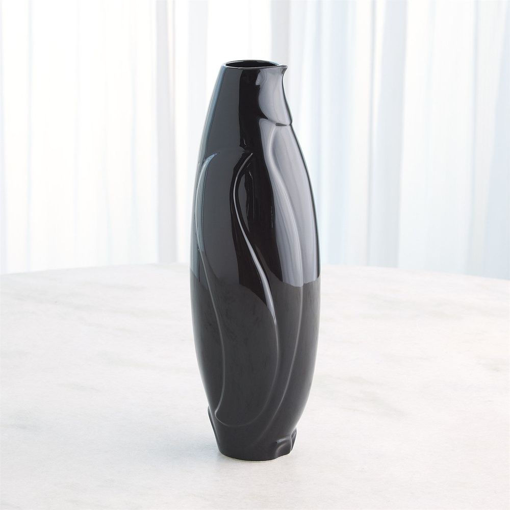 Penguin Vase-Black-Wide