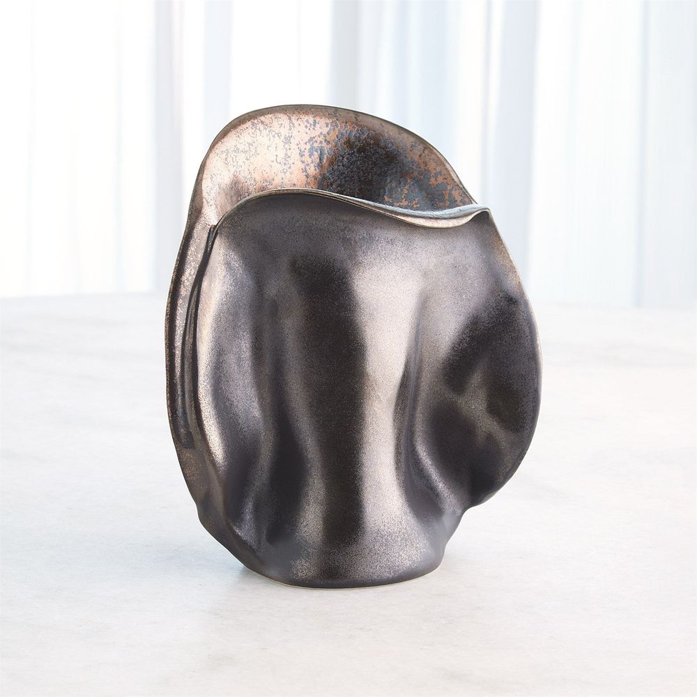 Bocca Vase-Reactive Bronze-Lg