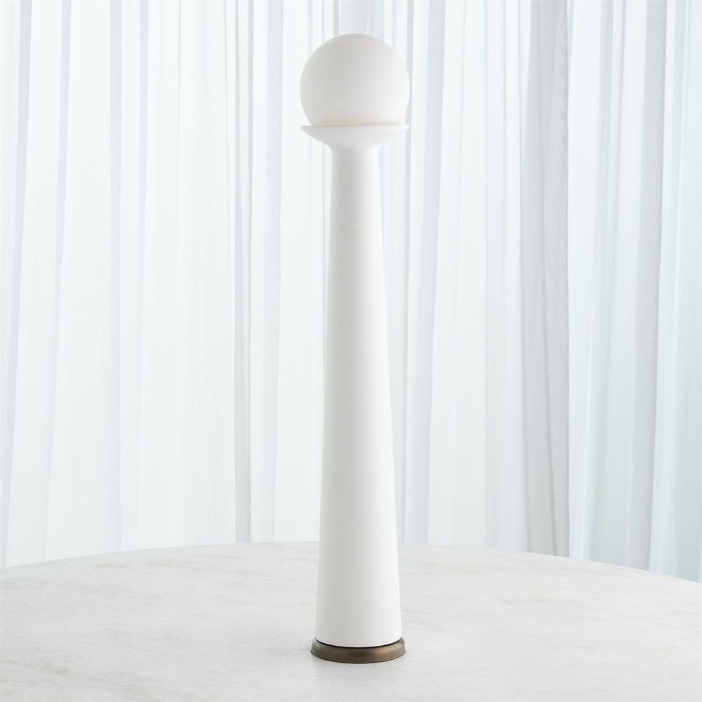 Floor Lamps Alabaster Bulb Tower Lamp-White