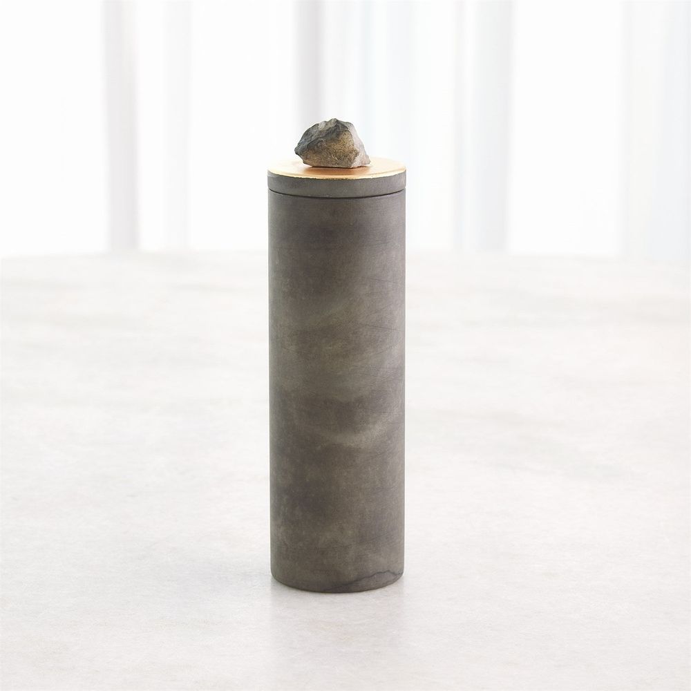 Jars Quarry Jar-Grey/Gold Leaf-Lg