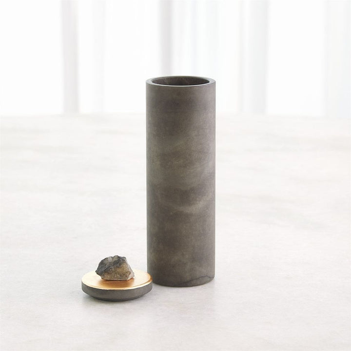 Jars Quarry Jar-Grey/Gold Leaf-Lg