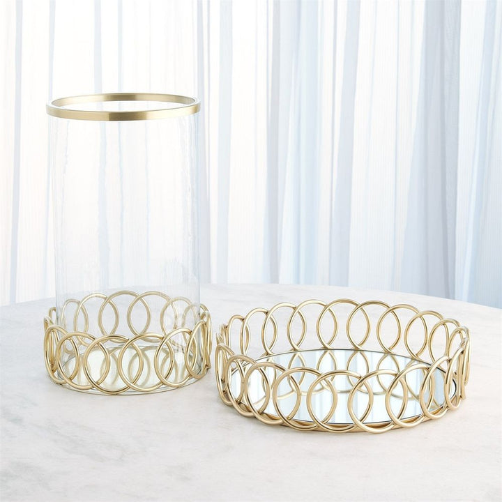 Candle Holders Loops Hurricane-Brass