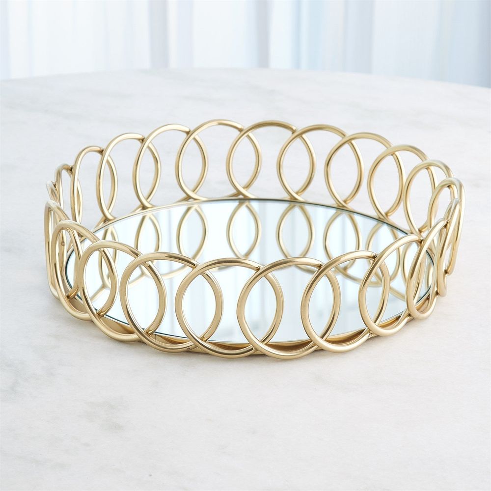 Serveware: Trays Loops Tray-Brass