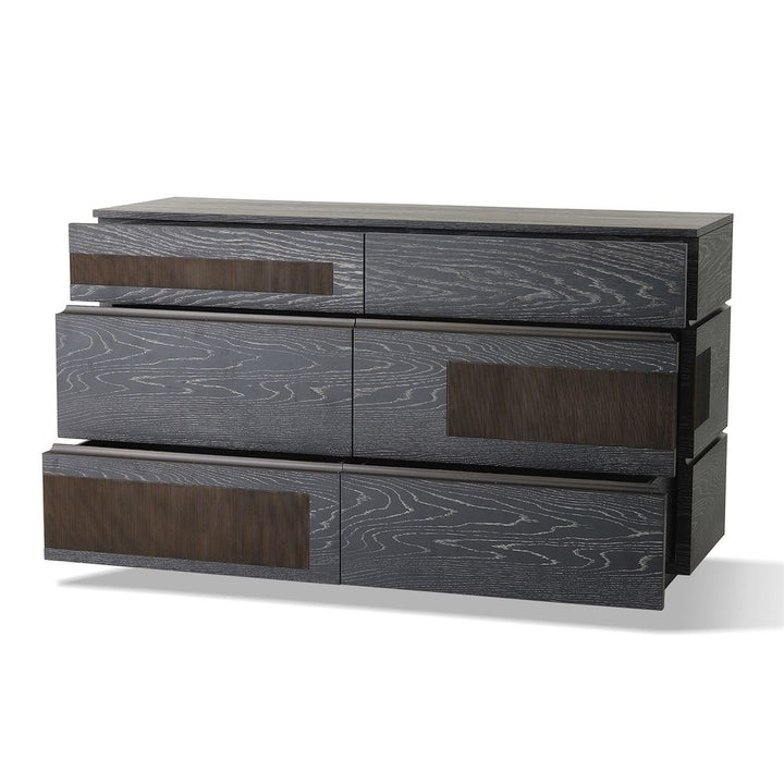 Dressers & Chests Brazil Dresser-Black Cerused Oak