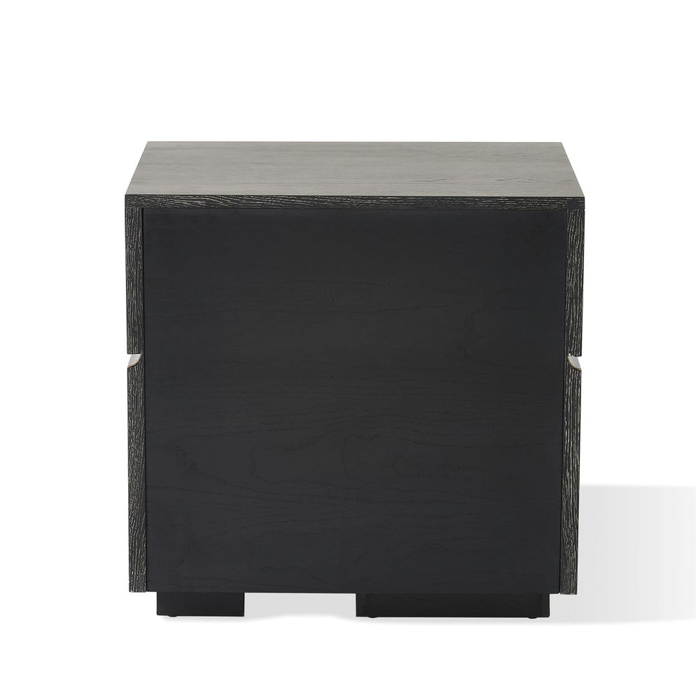 Brazil Bedside Chest - Left - Black Cerused Oak