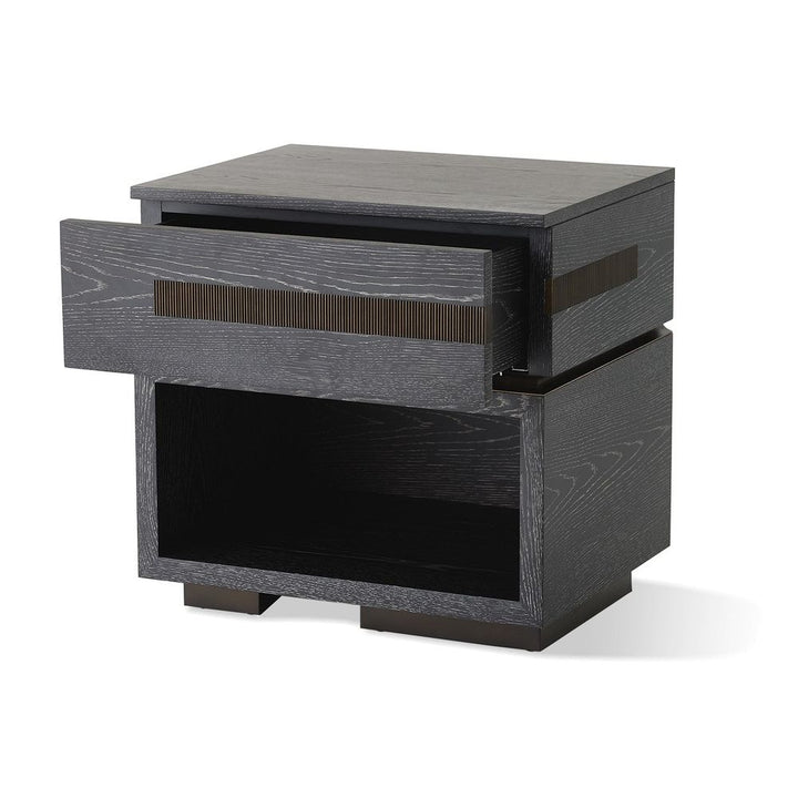 Nightstands Brazil Bedside Chest - Right - Black Cerused Oak