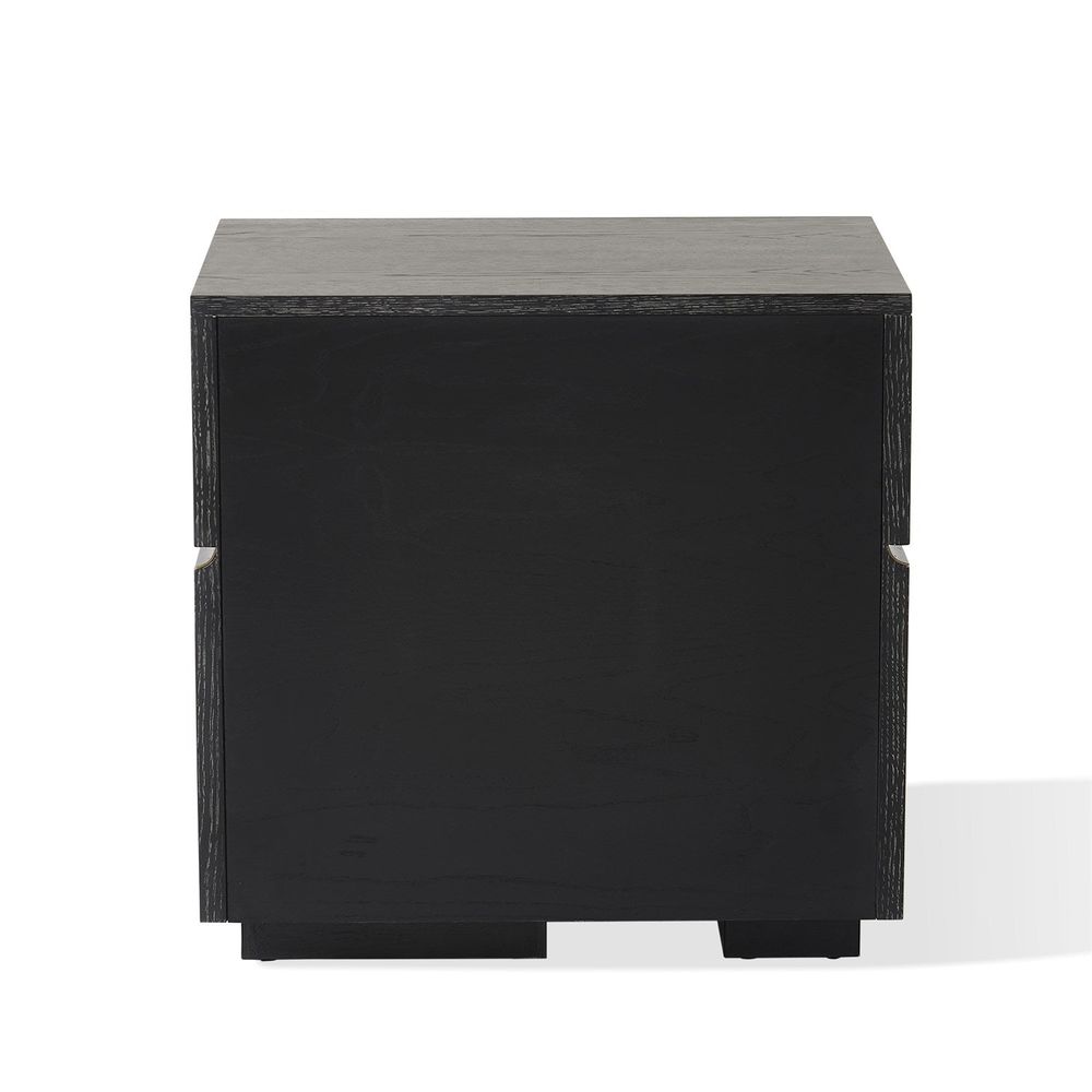 Nightstands Brazil Bedside Chest - Right - Black Cerused Oak