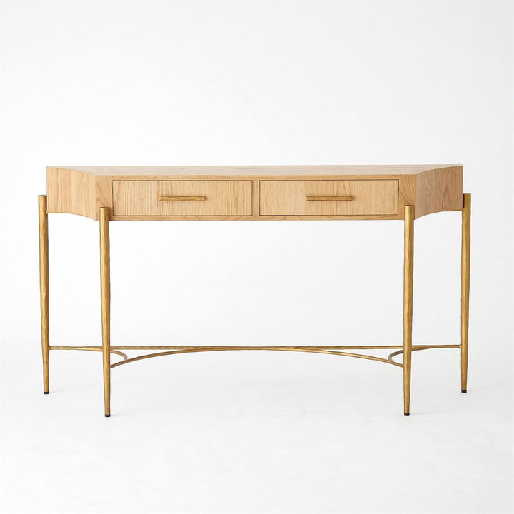 Console Tables Breakfront Console-Natural/Gold