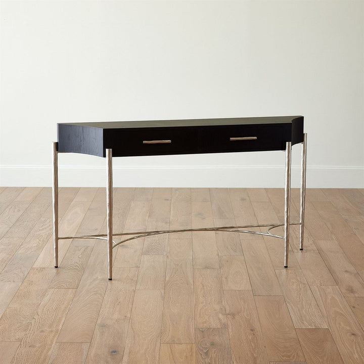 Console Tables Breakfront Console-Black/Nickel