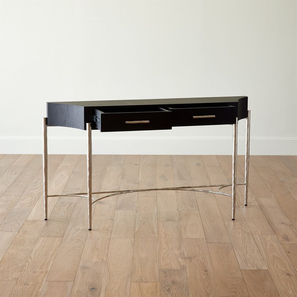 Breakfront Console-Black/Nickel