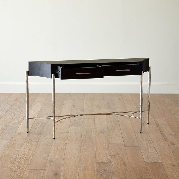 Breakfront Console-Black/Nickel