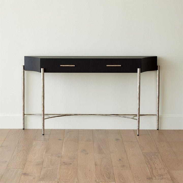 Console Tables Breakfront Console-Black/Nickel