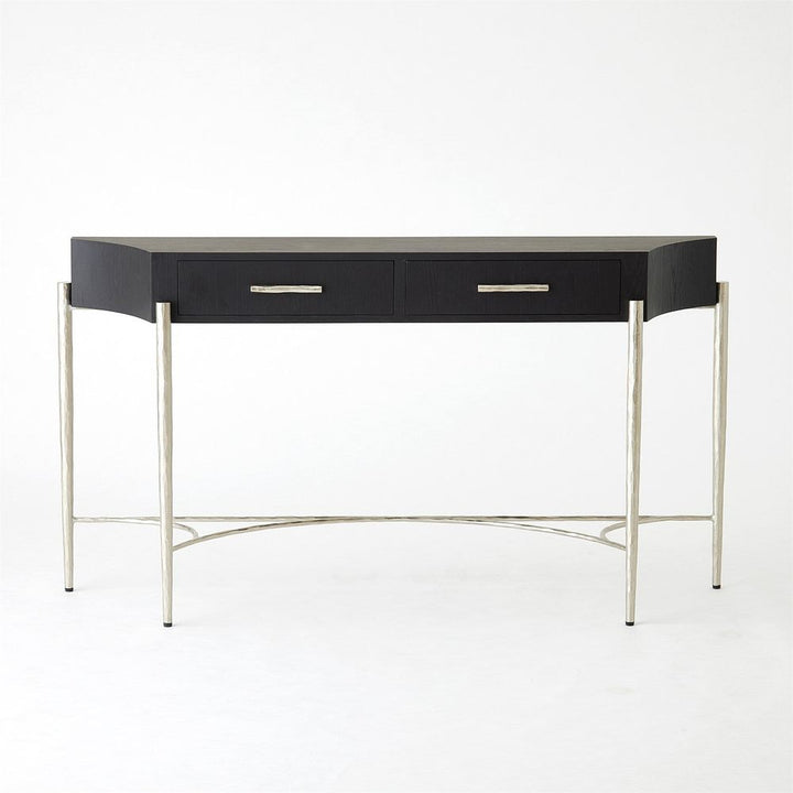 Console Tables Breakfront Console-Black/Nickel