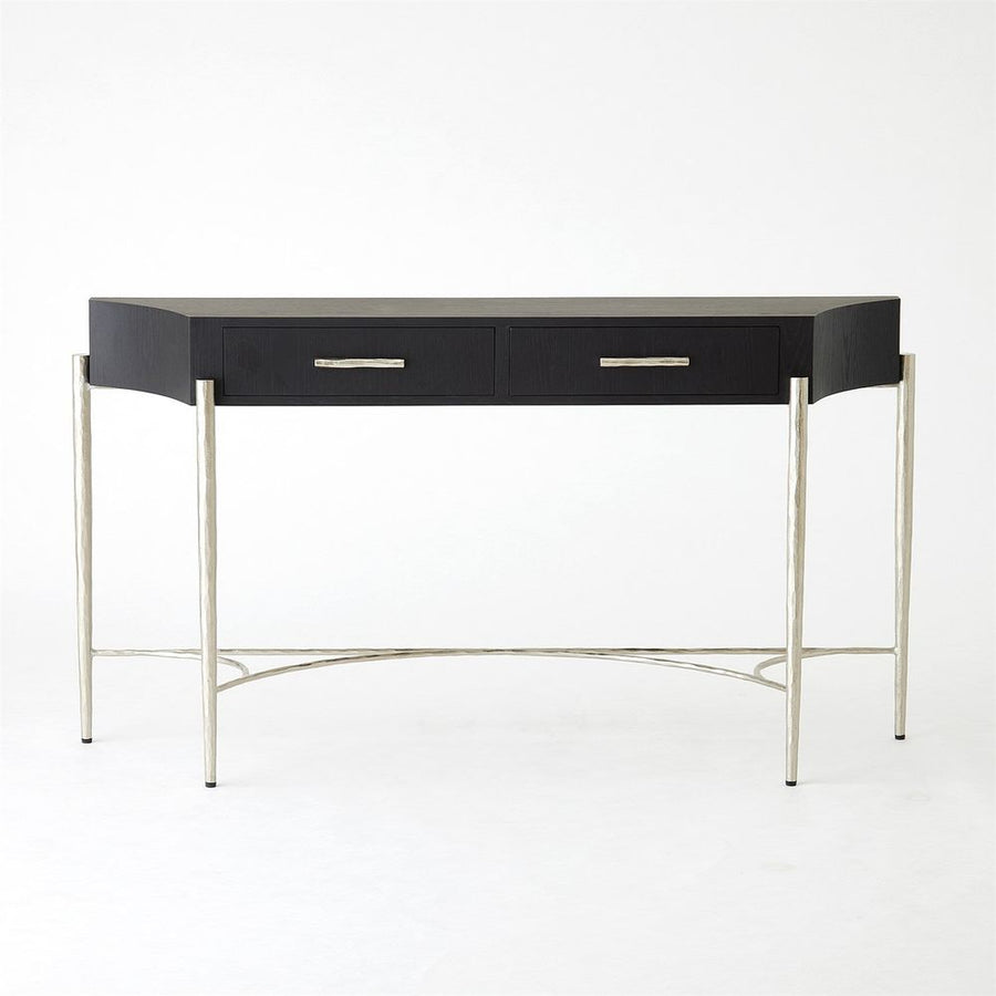 Console Tables Breakfront Console-Black/Nickel