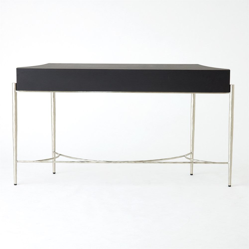 Console Tables Breakfront Console-Black/Nickel