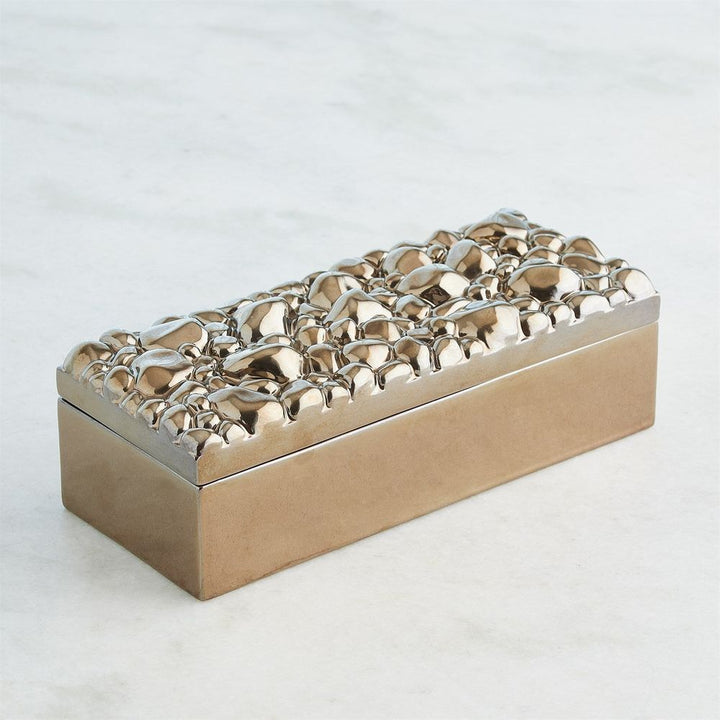 Pebbles Rectangular Box-Bronze