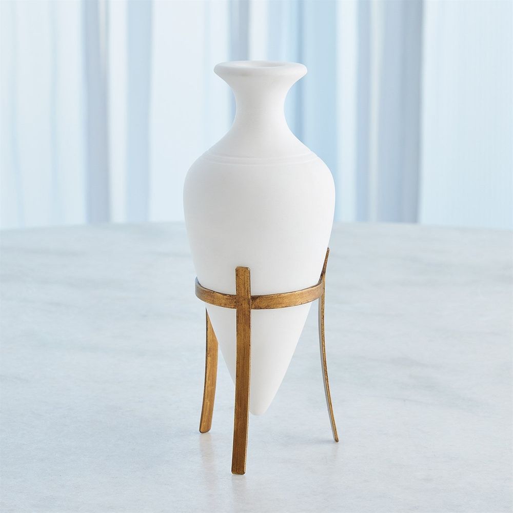 Vases Amphora Alabaster Vase-White-Sm