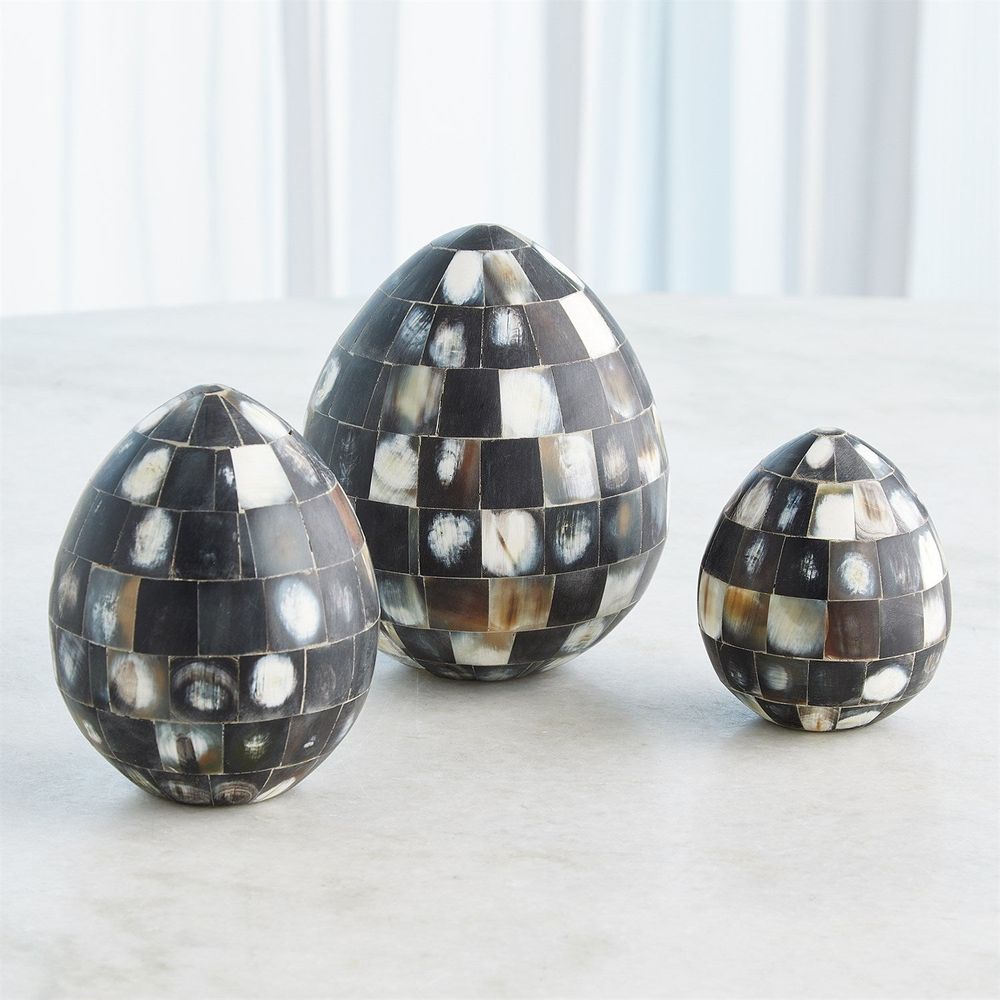 Decorative Objects Horn Egg-Black-Lg