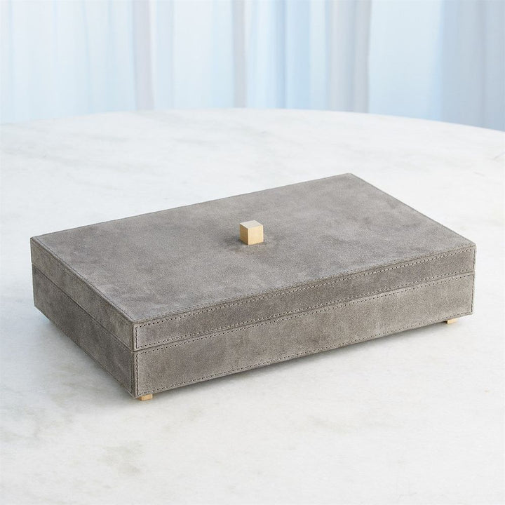 Boxes Posh Box - Grey Suede Large