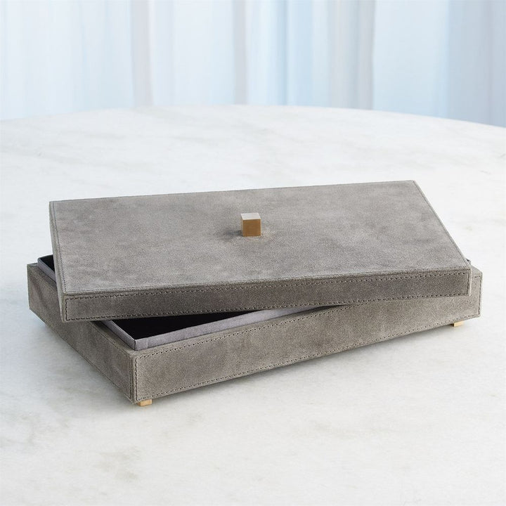 Posh Box - Grey Suede Small