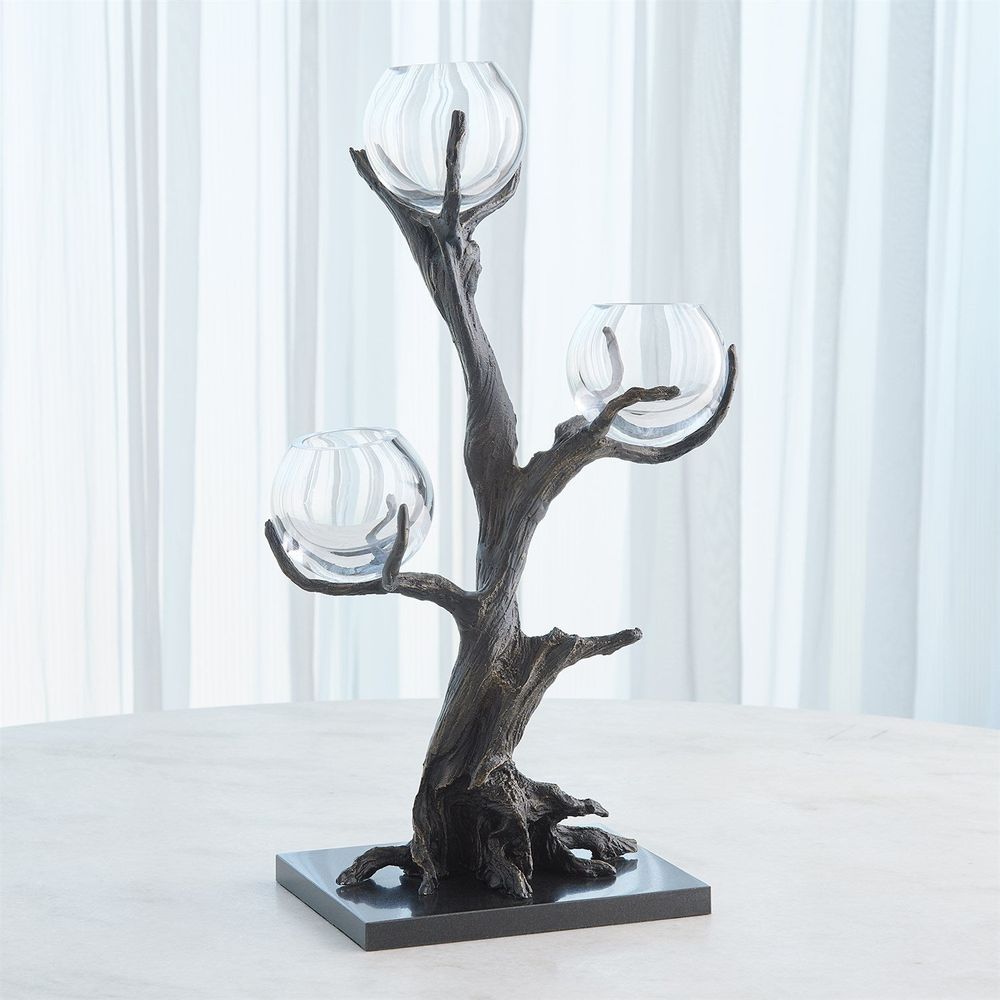 Monterey 3 Vase Holder-Natural Iron