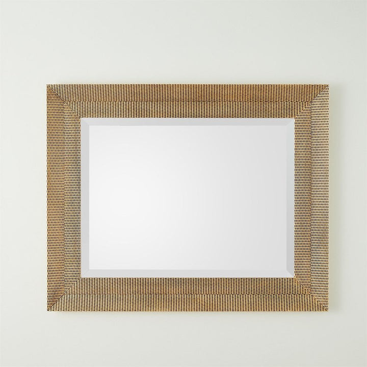 Wall Mirrors Delicate Basketweave Mirror-Gold