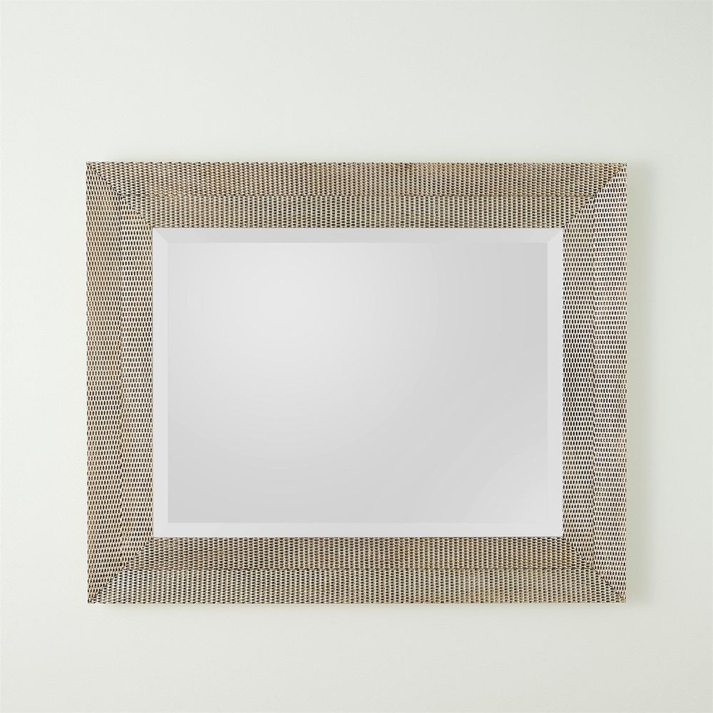 Wall Mirrors Delicate Basketweave Mirror-Silver