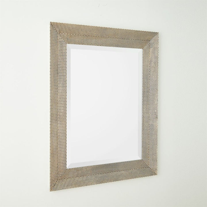 Delicate Basketweave Mirror-Silver