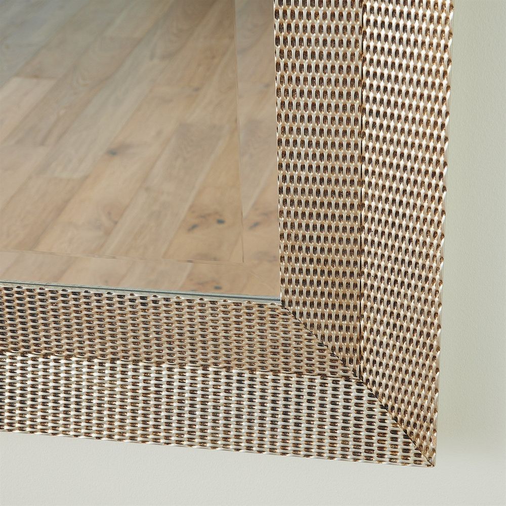 Wall Mirrors Delicate Basketweave Mirror-Silver