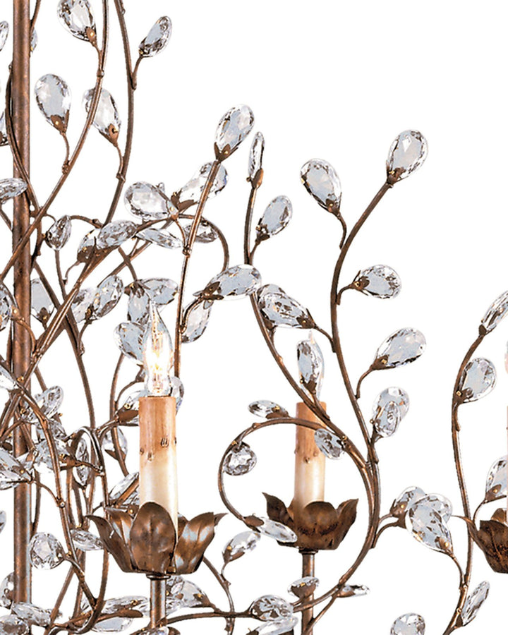 Crystal Bud Large Gold Chandelier