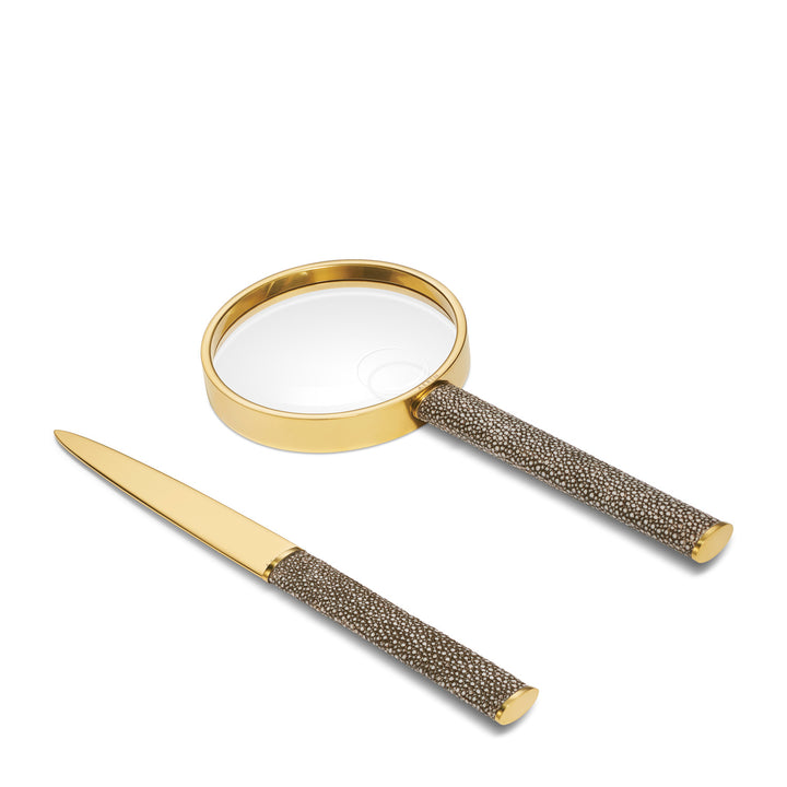 Shagreen Magnifying Glass And Letter Opener Set - image 3