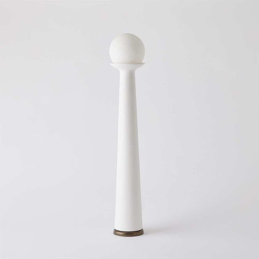 Floor Lamps Alabaster Bulb Tower Lamp-White