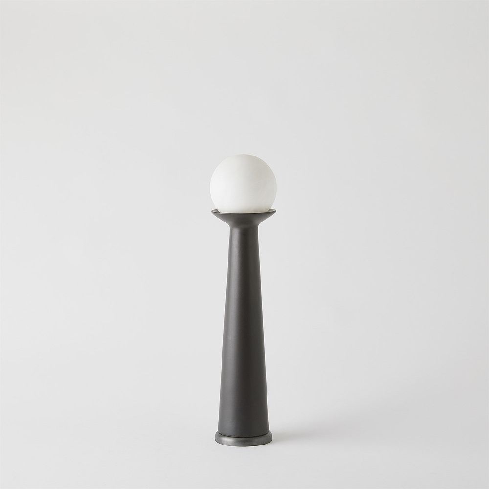 Floor Lamps Alabaster Bulb Tower Lamp-Black
