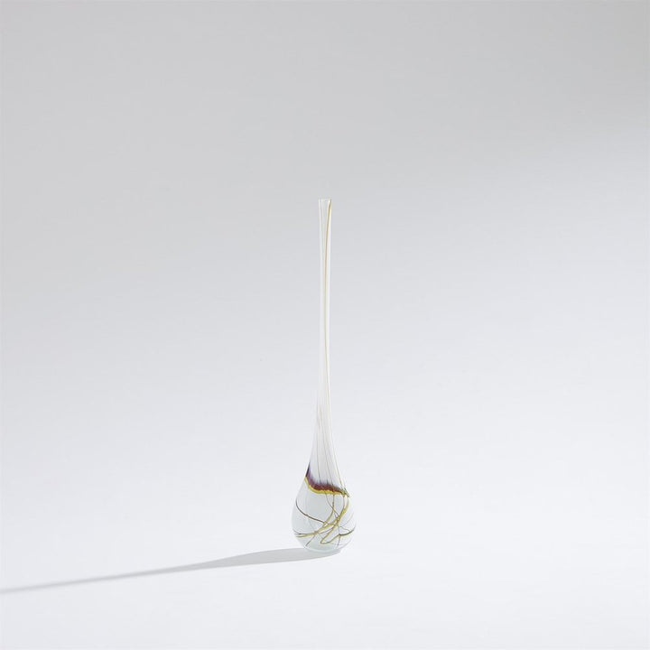Pollock Bulb Vase-White-Med