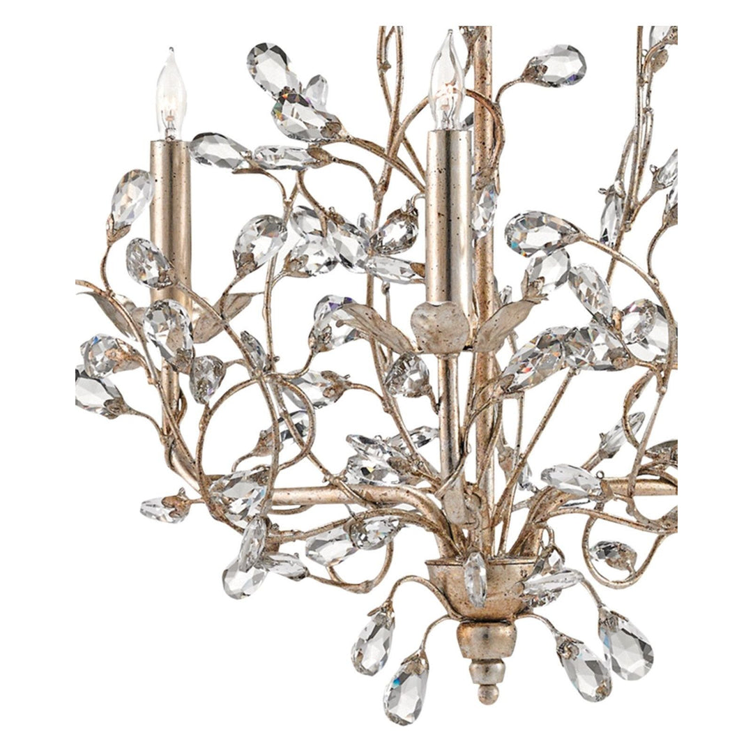 Crystal Bud Small Silver Chandelier