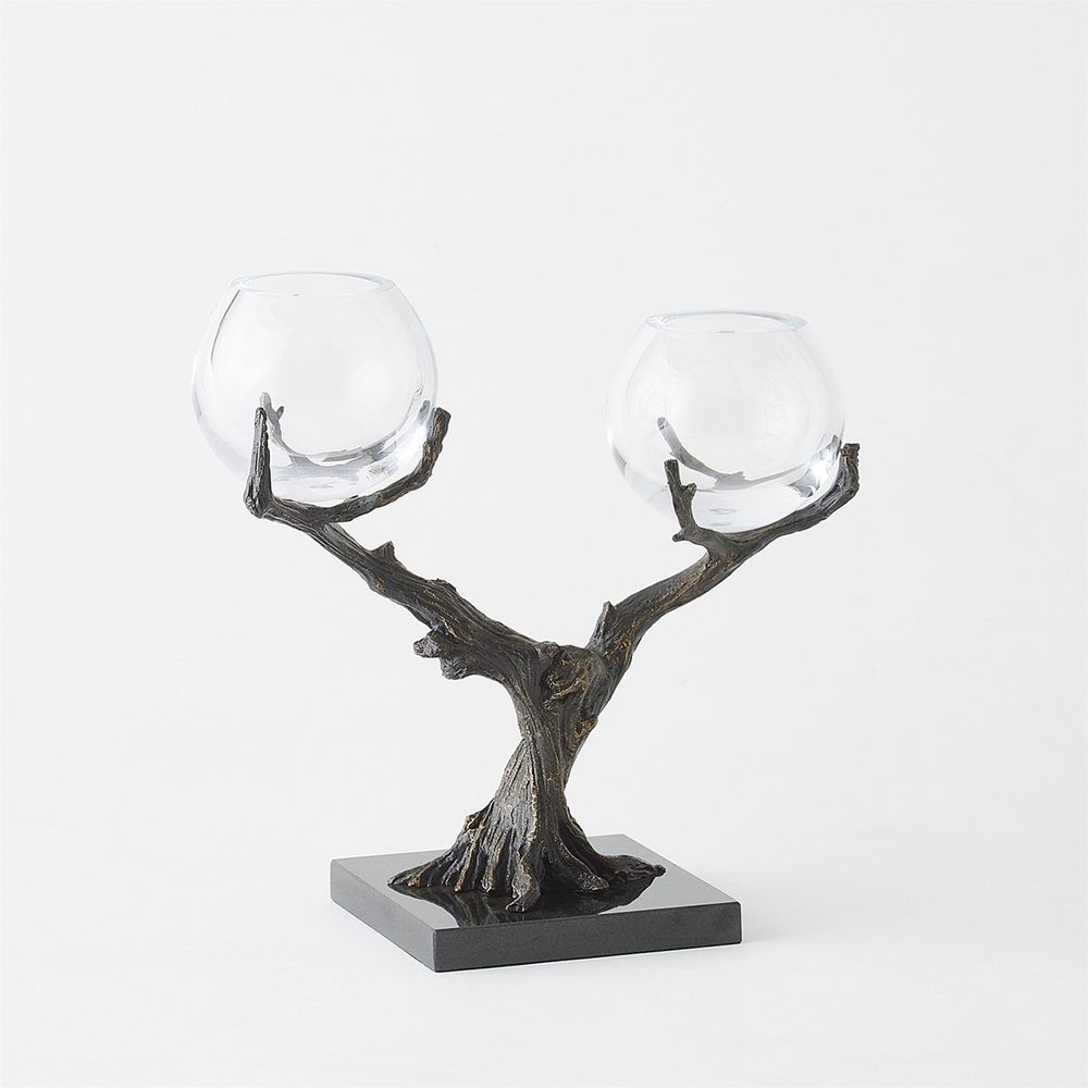 Monterey 3 Vase Holder-Natural Iron