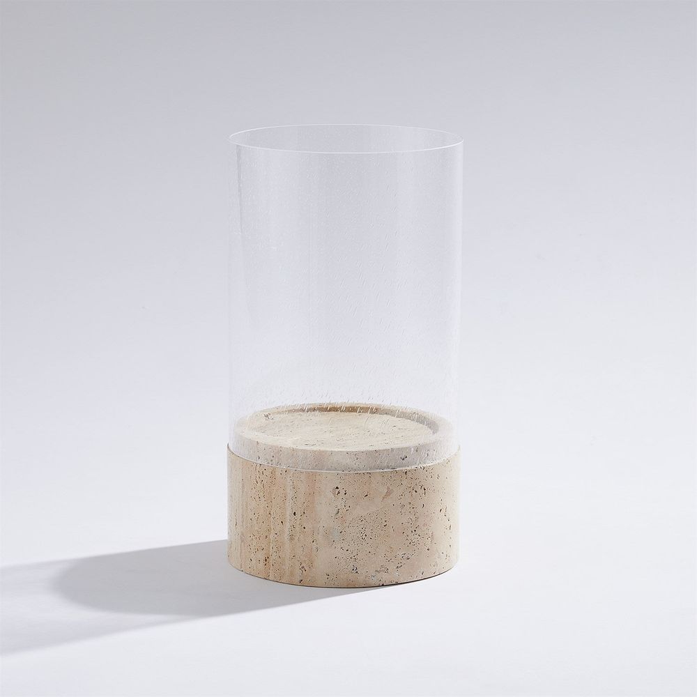 Candle Holders Priory Hurricane-Travertine