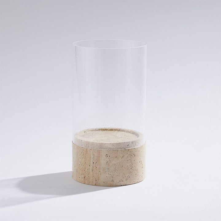 Candle Holders Priory Hurricane-Travertine