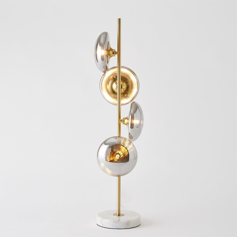 Table Lamps Stellar Table Lamp-Smoke/Brass